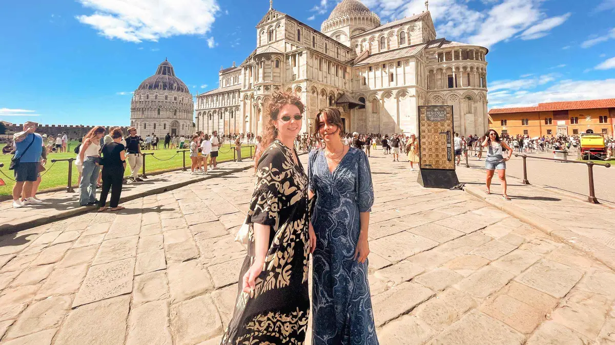 Pisa Cathedral and Leaning Tower on a Pisa and Lucca day tour from on a day trip from Florence